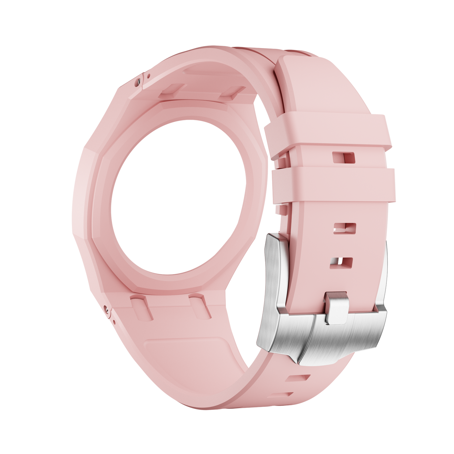 Rosa Roja silicon watch strap wrist adapter pink colorway detail view