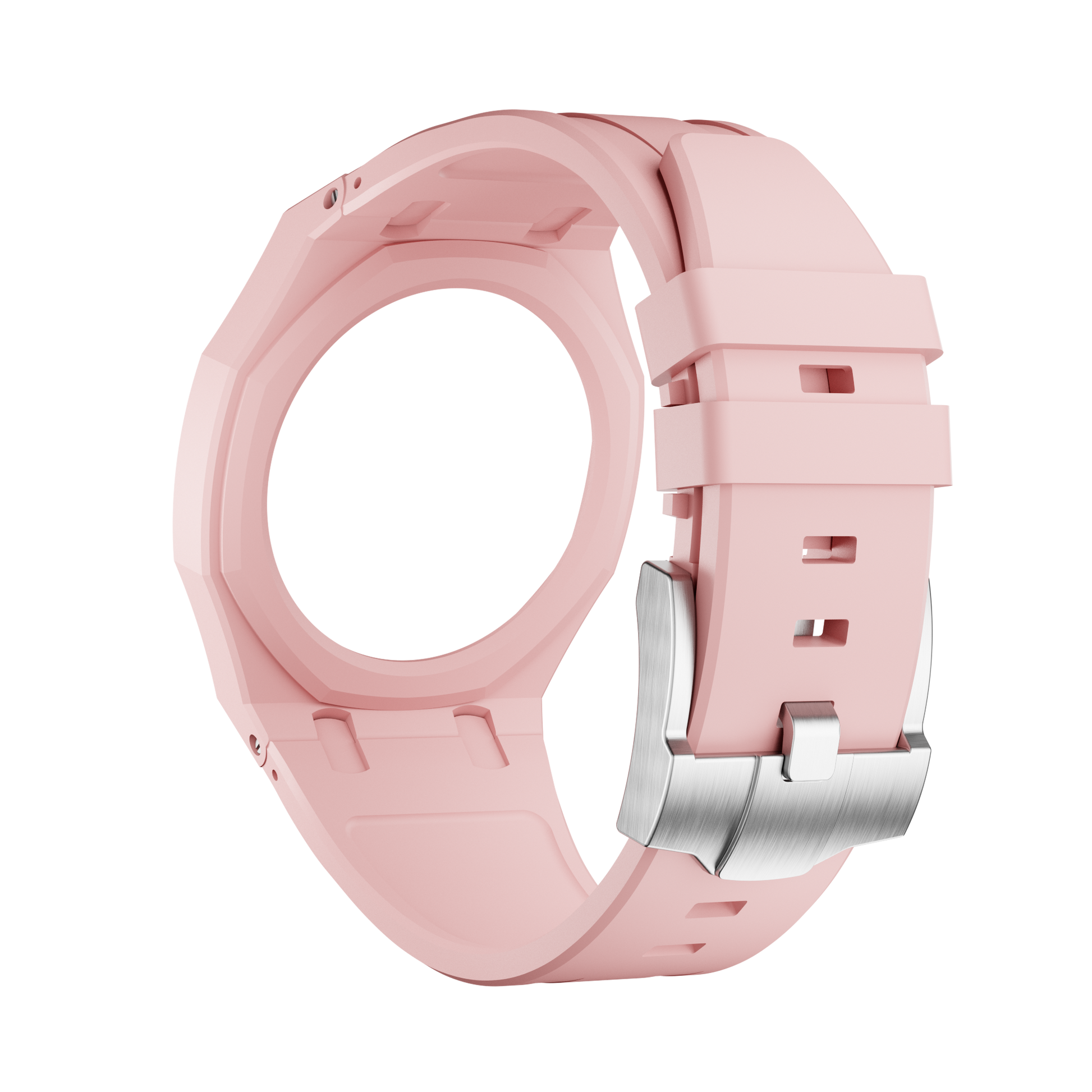 Rosa Roja silicon watch strap wrist adapter pink colorway detail view