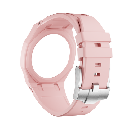 Rosa Roja silicon watch strap wrist adapter pink colorway detail view