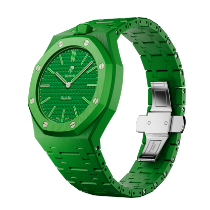 Verde Bio-Ceramic wrist adapter AP × Swatch Royal Pop — green — 296 pieces limited edition