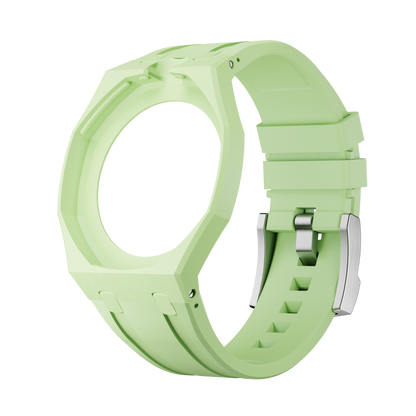 Vert Citron silicon watch strap wrist adapter lime green colorway side view