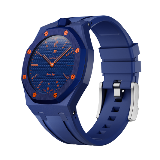 Midnight Navy Silicone Wrist Adapter for Royal Pop Orenji Hachi — navy blue colourway — The Royal Pop Straps