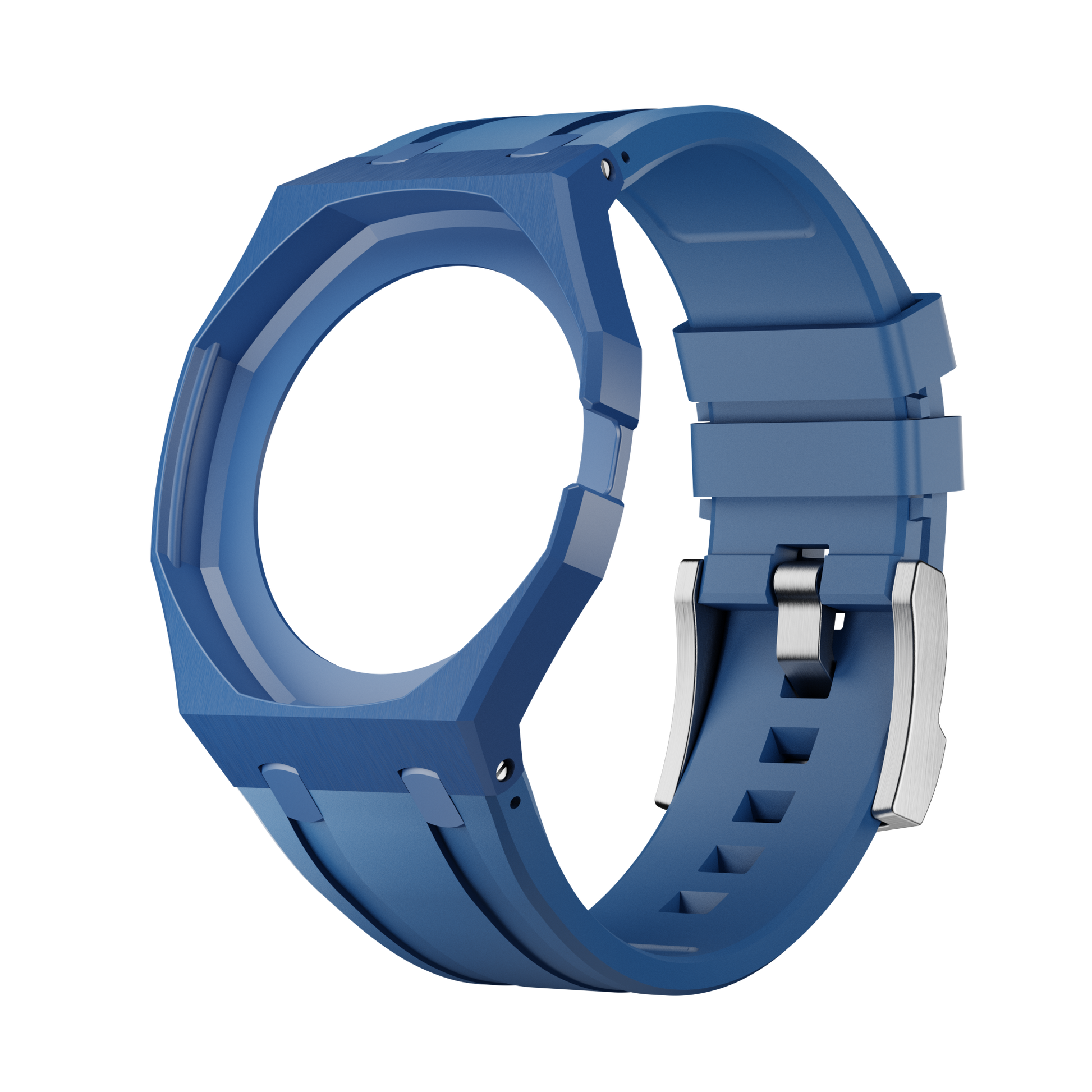 LAN BA silicon watch strap wrist adapter light blue colorway side view