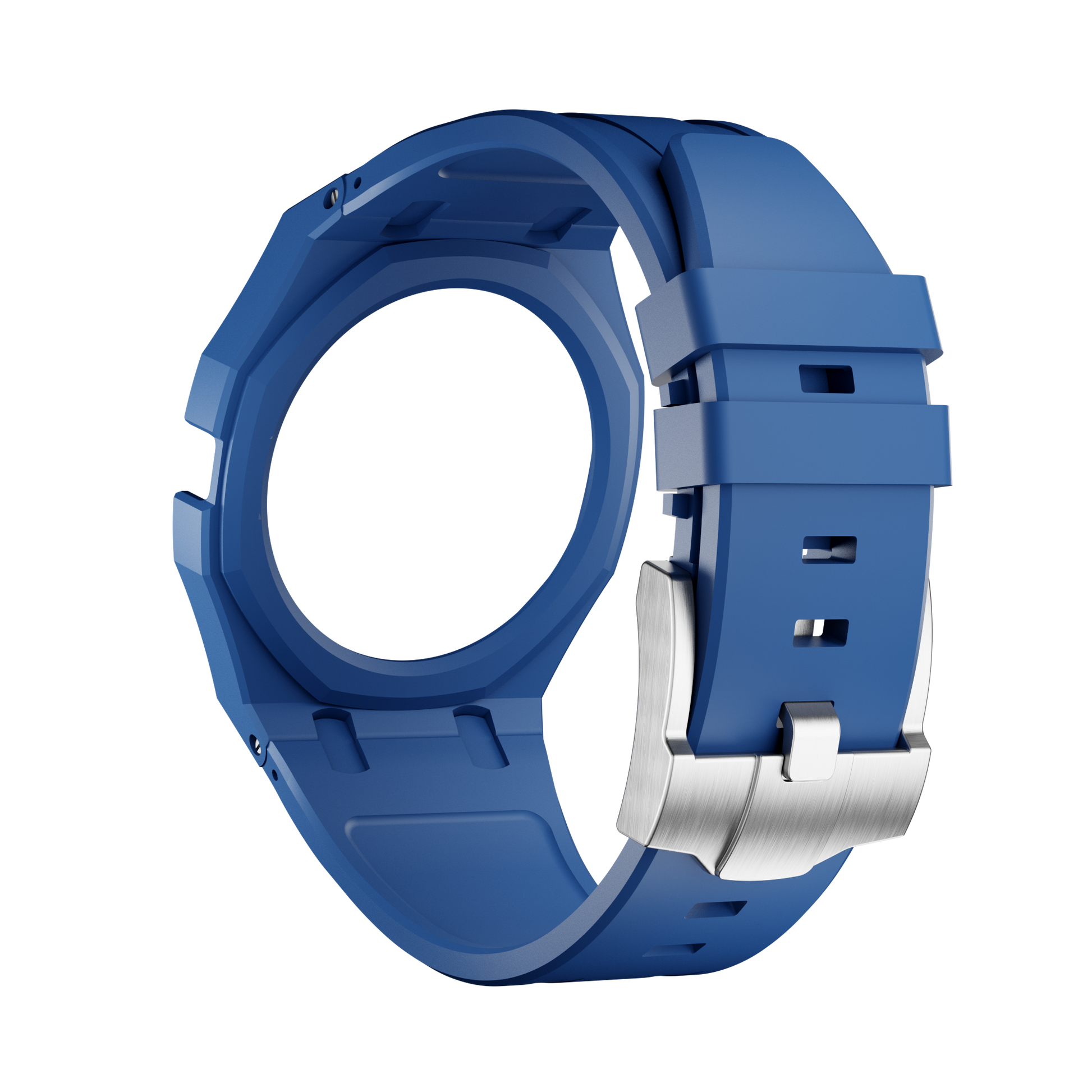 LAN BA silicon watch strap wrist adapter light blue colorway detail view