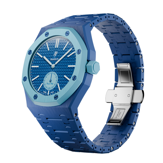 LAN BA Bio-Ceramic wrist adapter AP × Swatch Royal Pop — light blue — 296 pieces limited