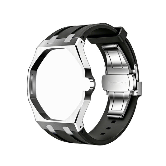Royal Wristband Metal + Silicone Wrist Adapter — Silver Frame · Suitable for Royal Pop models